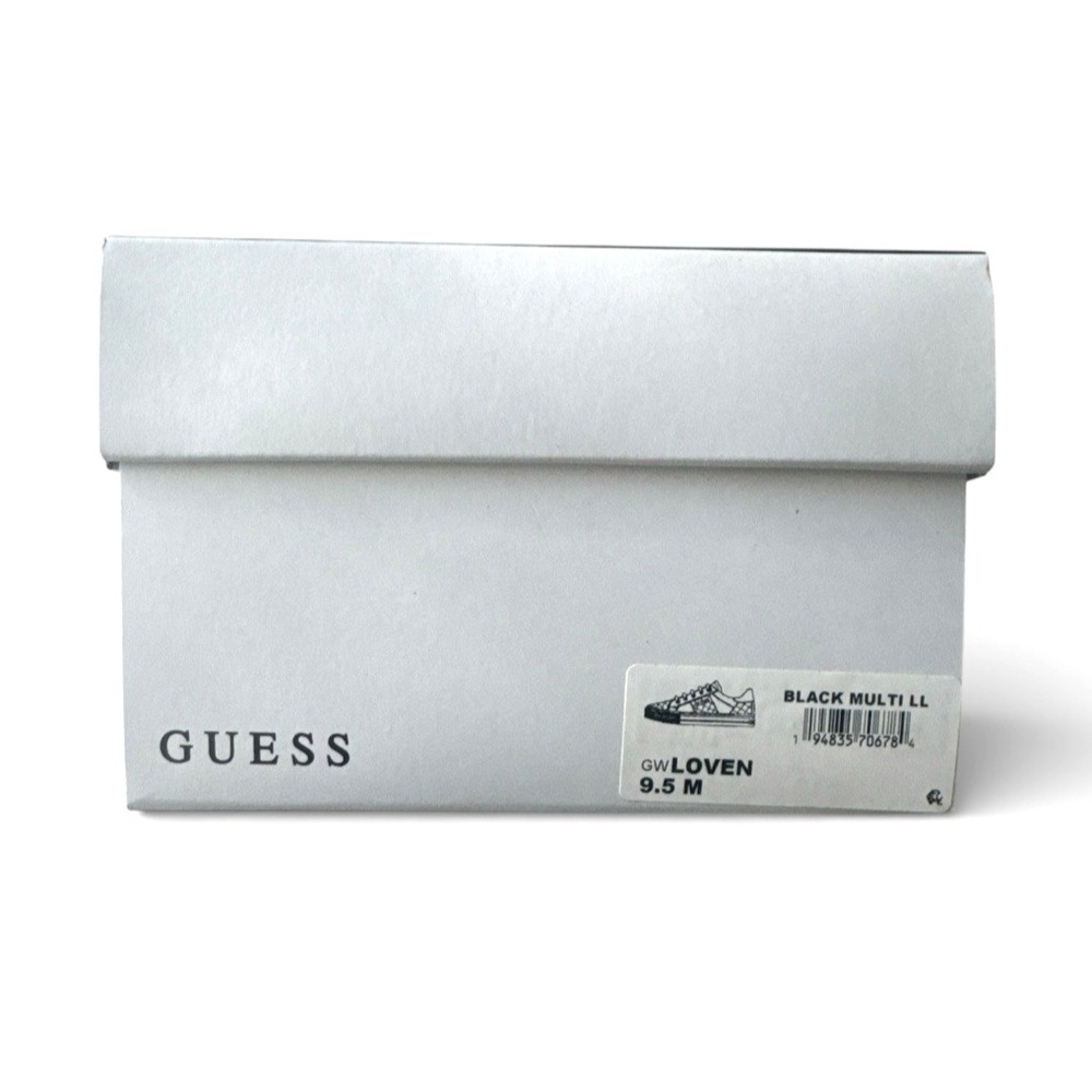 Guess Womens GW‎ Loven Empty Shoe Box 9.5M Black/Multi